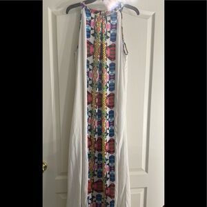 Sleevless halter neck maxi bubble dress with lining